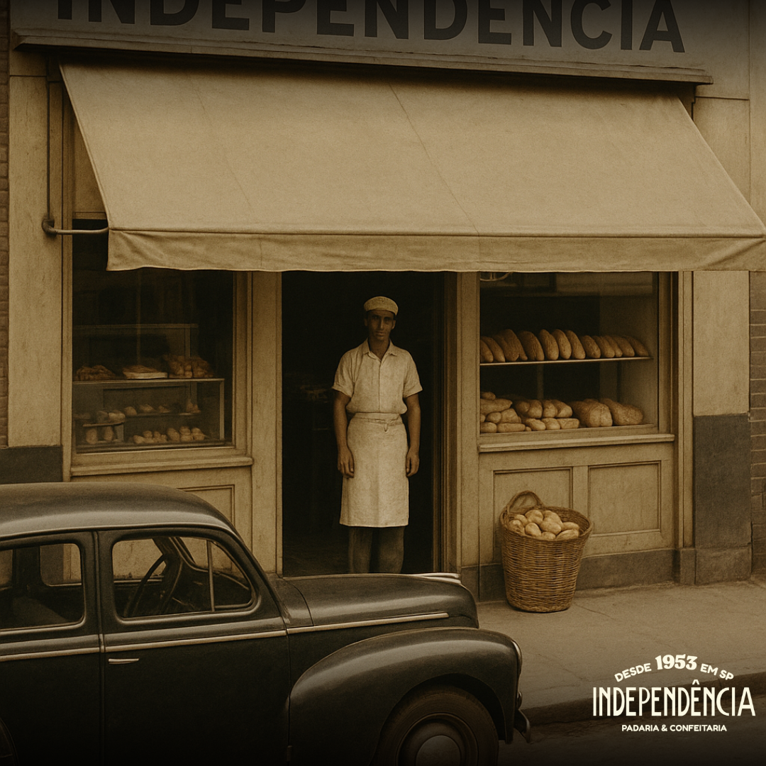 Foto da padaria em 1956